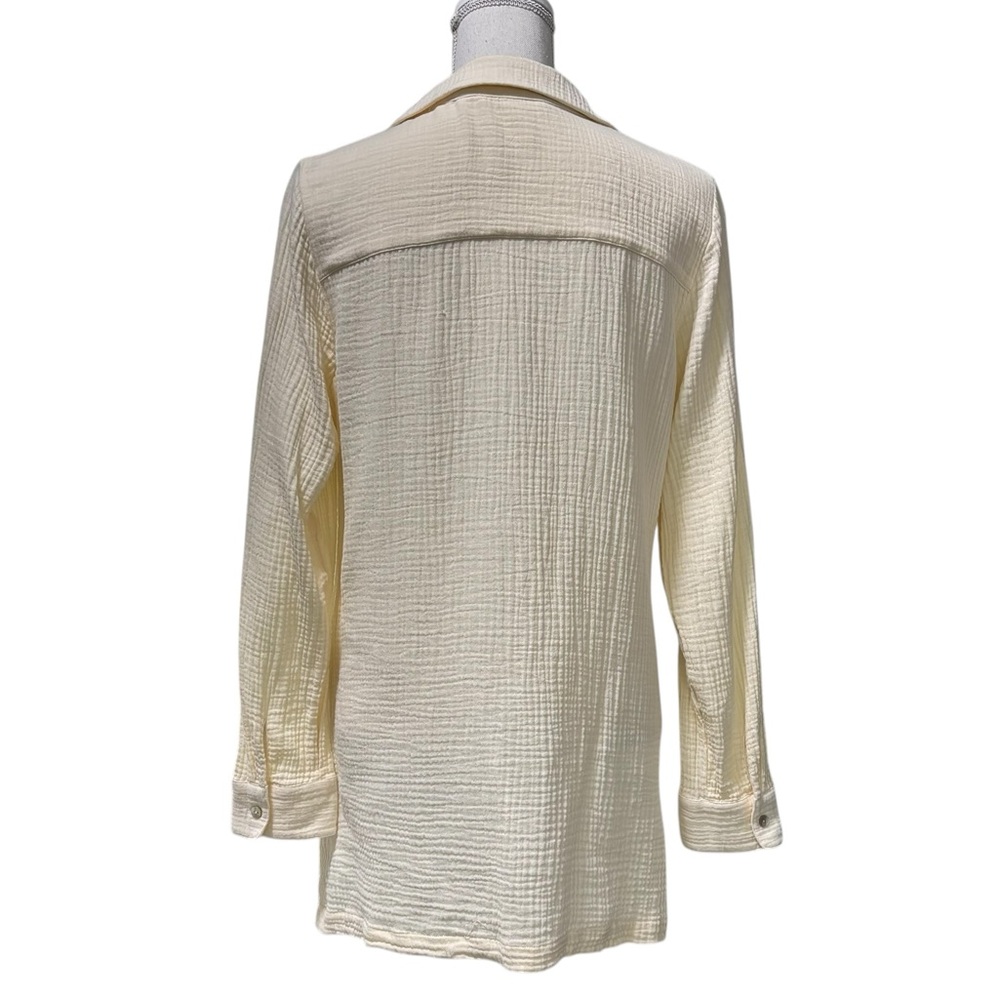 SOFT SURROUNDINGS - SIZE MEDIUM - BUTTER YELLOW GAUZE LIKE FABRIC - TUNIC B11 - Picture 4 of 12